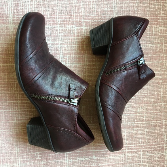 Gabor Side Zip Shoes Burgundy Wine Red size 5 1/2 - Picture 2 of 7